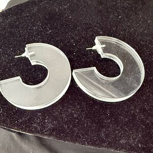 Sassy Jones Clear Hoop Earrings